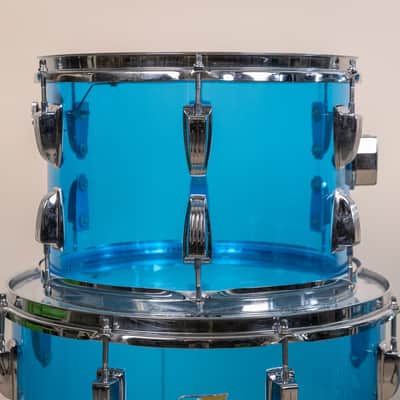 1970s Ludwig Big Beat Blue Vistalite Drum Set image 17