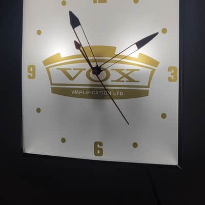 Vox Amplifiers Dealer Style Light-Up Clock Killer Cool Man Cave/Garage Item image 2