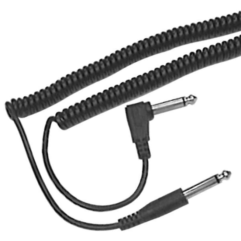 Calrad 55-957 Coiled Guitar Cable 1/4" Mono Plug to Right Angle 1/4" Mono Plug (15') Bild 1