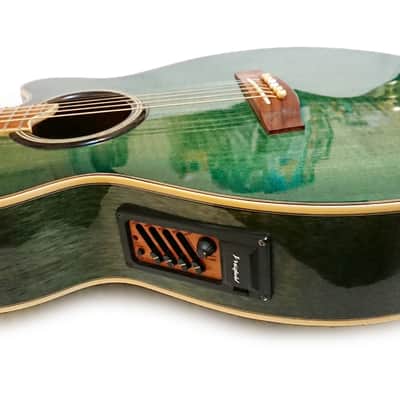 Westfield Electro Acoustic Guitar TF656P Trans Green Burst 2003 image 9