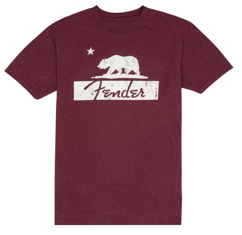 Fender Burgundy Beat T-Shirt - Small image 1