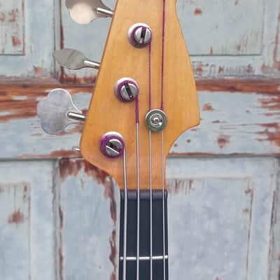 1985 Hoyer Bonfire Bass PJ Korina Body EMGs Hipshot image 6