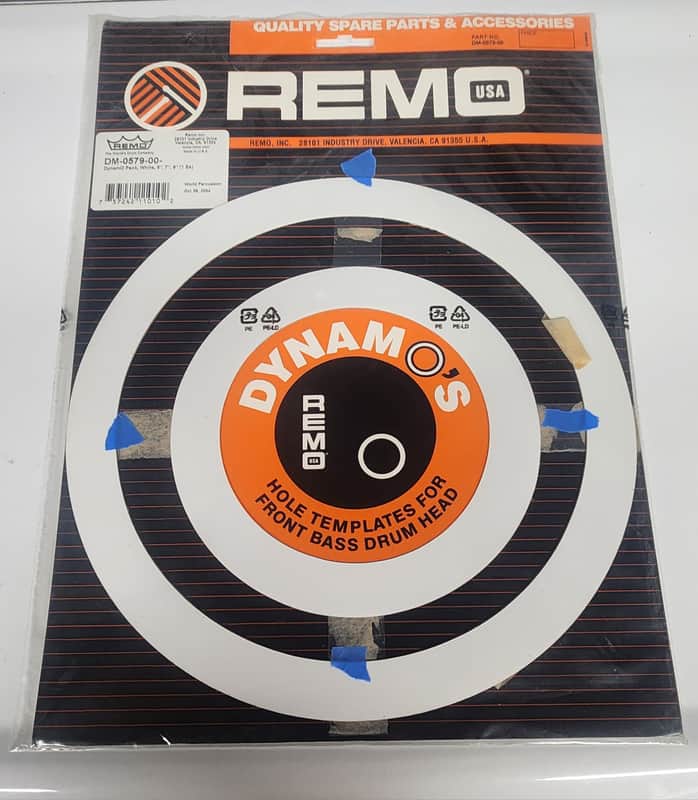 Remo Dynamo Bass Drum Port Hole Template. *OPEN BOX ITEM* 9 and 5 inch sizes image 1