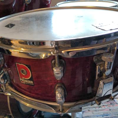 Premier Birch Snare 90s-2000s - Burgundy image 6