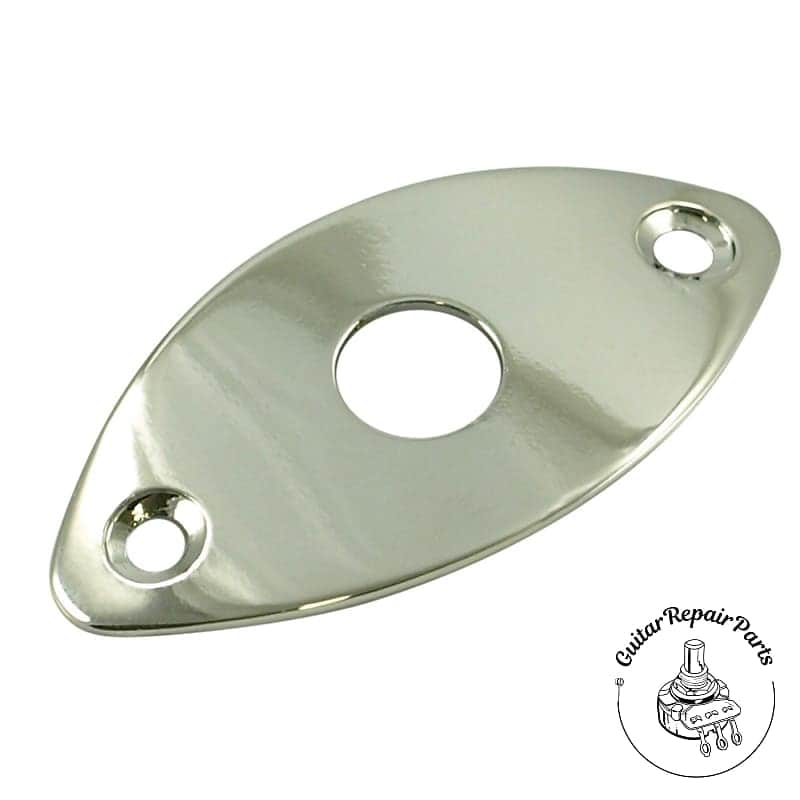 Football Contoured Metal Jack Plate - Chrome image 1
