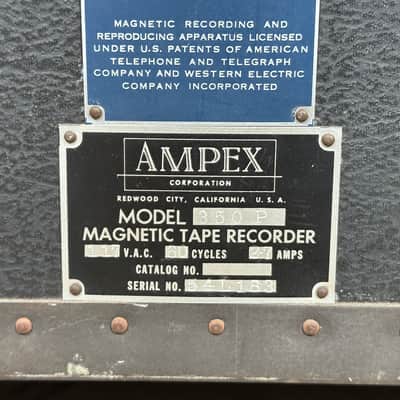 Ampex 350 / 351 Reel To Reel Transport Magnetic Tape Recorder w/ Original Case image 7