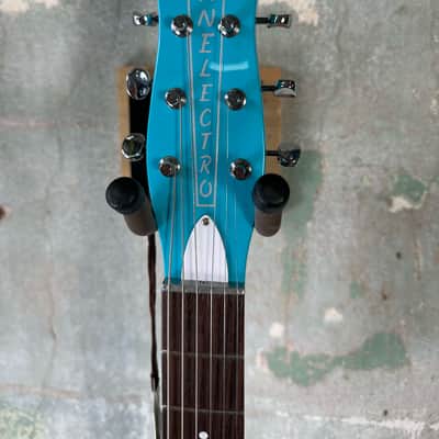 Danelectro 59M NOS Double Cutaway 2010s - Baby Come Back Blue image 6