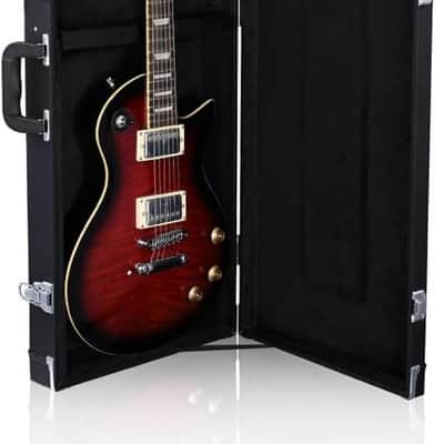 Guitar Hard Case Hard-Shell Case With Lock For Square Electric Guitar 41-7/10" x 15-2/5" x 3-3/4" PU Wood Molded Handle (For Rectangle Guitar) image 1