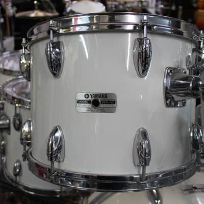 Yamaha 9000 Series Drum Set 13/14/15/18/24 1970s White image 3