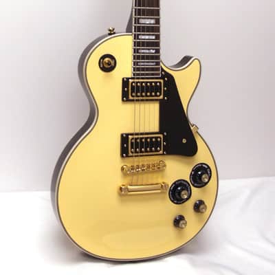Epiphone Les Paul Custom Blackback Ltd Ed Electric Guitar - Antique Ivory image 2