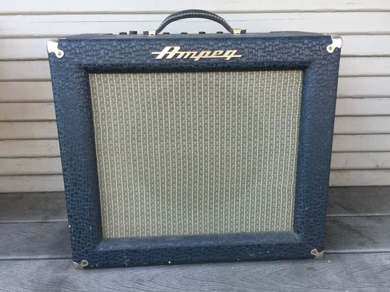 Ampeg Dolphin 518 1961 blue sparkle, Original Jensen P12NX ext range speaker! image 1