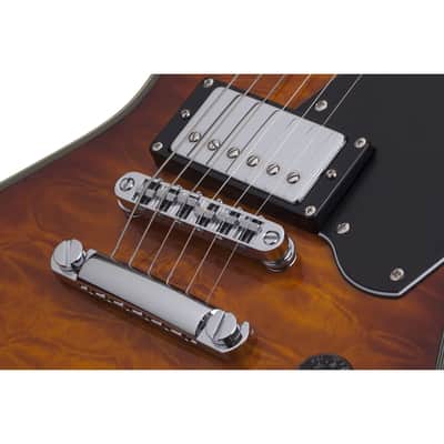 Schecter E-1 Custom Special Edition Guitar - Vintage Sunburst image 10