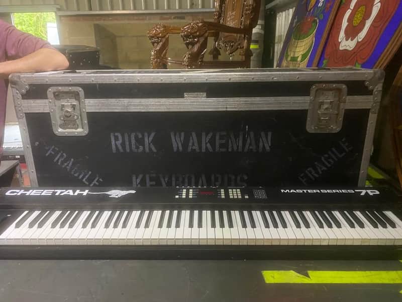 Cheetah Master Series 7P Keyboard Owned and Used by Rick Wakeman of YES 1980 Black image 1