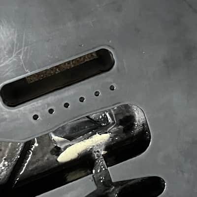 Fender American Stratocaster guitar body black matte image 3
