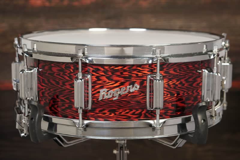 Rogers 5x14" Dynasonic Wood Snare Drum - 1960s Red Onyx image 1