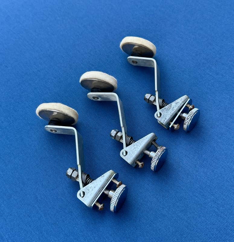 3 x Rogers Tom Snare Muffler / Damper Scipt Logo Big R Vintage 60s image 1
