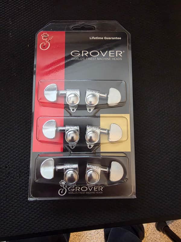 Grover 102C Original Rotomatic 3+3 Tuning Machines 2010s - Chrome image 1