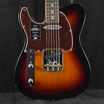 Fender American Professional II Telecaster Left-Hand 3-Color Sunburst Rosewood Fingerboard image 1