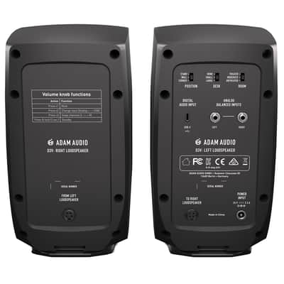 ADAM Audio D3V Active Desktop Monitor - Black, Pair image 4