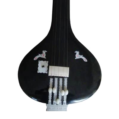 Acoustic-Electric Male Safari Tanpura with Electronic Pickup . 5 strings. Matte Black. Elegant. Full Cedar. USA TARIFF INCLUDED image 1