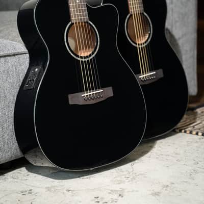 Cort Luce Series L60 Orchestra Cutaway Acoustic Electric Guitar 2020's - Gloss Black image 14