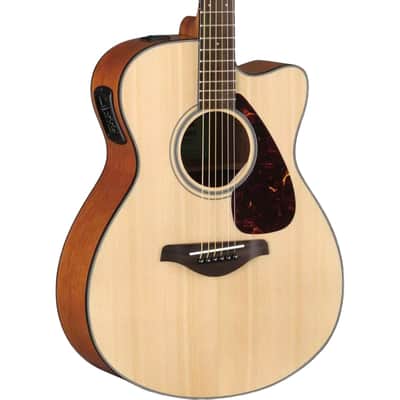 Yamaha FSX800C Small Body Acoustic-Electric Guitar, Natural image 4