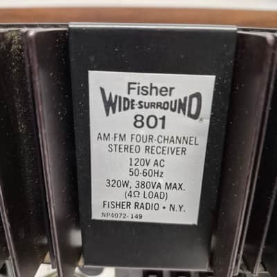 Fisher 801 Quadraphonic receiver 1972 - Oiled Walnut Veneer image 16