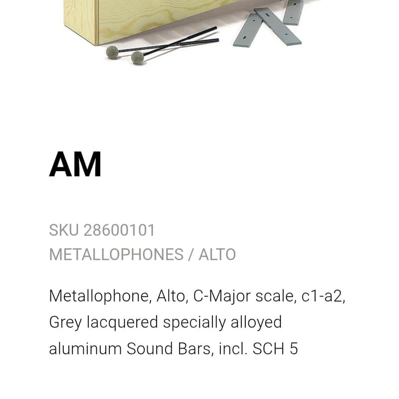 80s-90s Sonor Percussion AM metallophone (Alt) Classic wood