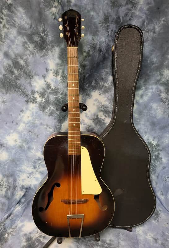 Vintage RARE 1956 Kay Model K32 Sunburst Super Grand Archtop Neck Reset Pro Setup New Strings Softshell Case image 1