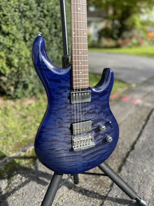 Music Man Luke III HH BFR Blueberry Burst Quilt Roasted RW - Mint Inc Case image 1