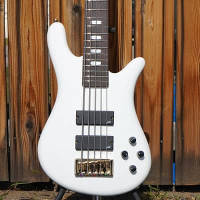 Spector NS Icon Bolt-on 5-String Electric Bass Guitar - White Gloss image 4