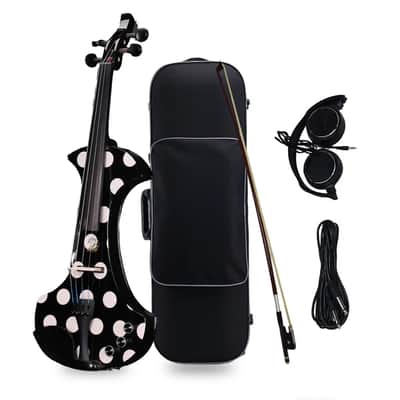 Aileen AV-D501 Electric Violin 4/4 – 20th Anniversary Edition with Piezo Pickup - White Dot image 1