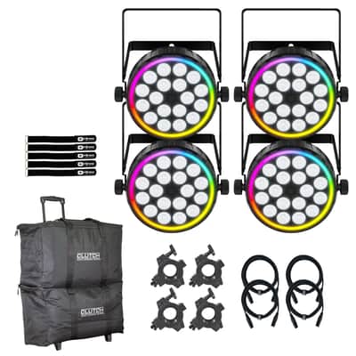 Chauvet DJ FX Par 6 Compact RGBW Wash LED DMX Effect Par Light Fixture 4 Pack image 1