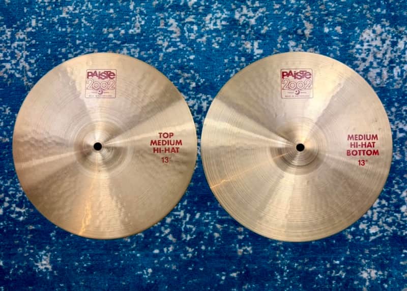 13” Paiste 2002 MEDIUM Hihats 811g 1111g image 1