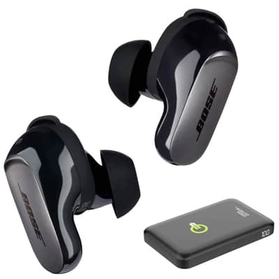 Bose QuietComfort Ultra Wireless Noise Cancelling Earbuds, Bluetooth Noise Cancelling Earbuds with Spatial Audio and World-Class Noise Cancellation Bundle with Green Extreme Portable Charger image 4