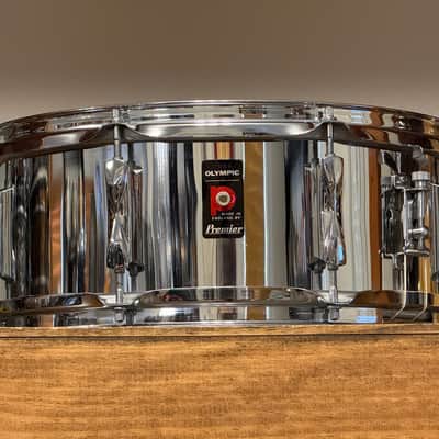 1960's Premier Olympic Chrome Over Steel Snare Drum 5x14 image 12