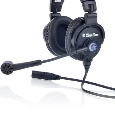 Clear-Com CC-400-X5 Double-Ear Intercom Headset with 5-Pin XLR Male Connector image 1