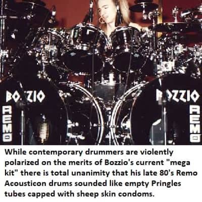 Terry Bozzio's Remo 1980s- 7x14" Quadura Snare Drum, Signed! image 8