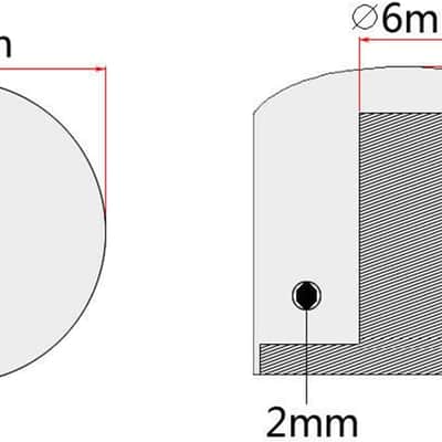 4Pcs Metal Guitar Knobs Black Volume Tone Speed Control Dome Knob with  Keys Screws for Electric Guitar Bass Accessories (Black Nickel) image 2