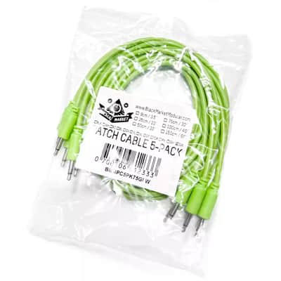 Black Market Modular Eurorack Patch Cables (100cm - Glow in the dark - 5 Pack) image 3