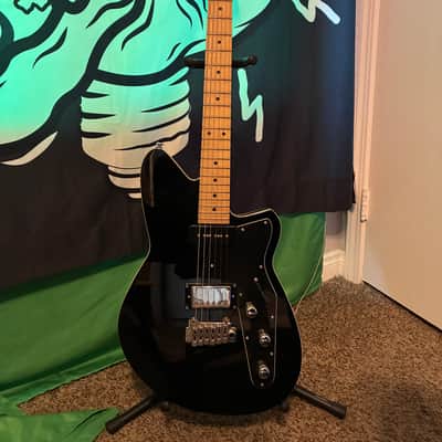 Reverend Double Agent W with Roasted Maple Neck 2022 - Present - Midnight Black with Black Pickguard image 2