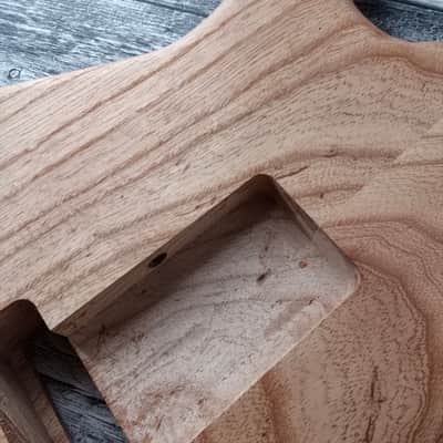 Oil Finish See-Through Northern Ash S Style Guitar Body, S Type Vintage Part Replacement Gadget,Unfinished, SSS Config image 8
