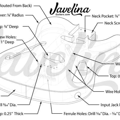 Thinline Telecaster Body Router Templates CNC Luthier Tools 1/2" MDF 0.5" Fender image 5