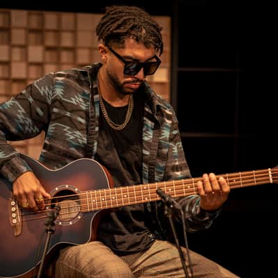 Ortega D7CE-BFT-4 Deep Series 7 Spruce Top Mahogany Neck Medium Scale 4-String Acoustic-Electric Bass Guitar image 19