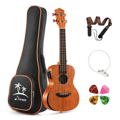 23 inch Mahogany  Concert Ukulele EQ with Bag & Accessories image 1