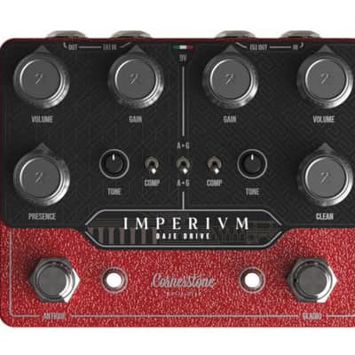 Cornerstone Music Gear Imperium V2 Black/Red Antique V3/SC Gladio in 1 pedal 2025 - Black-Red-Chrome image 2