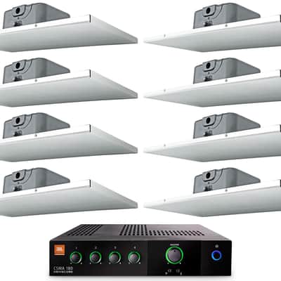 JBL CSMA 180 Commercial 70v Amplifier+(8) 2' X 1' Drop Ceiling Tile Speakers image 1