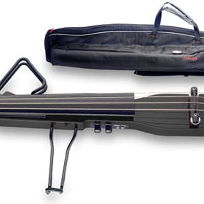 STAGG Black Laquered Electric Double Bass With Gigbag Plus 1/4"output Jack EUB Electric Upright Bass image 2