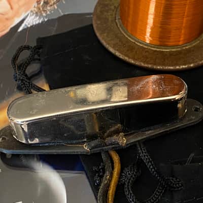 General Vintage Tone Telecaster pickup set hand wound 1957 / 58 NOS Fw1177 formvar heavy REA Mangnetics Indiana , US one , March of 1958 Aged image 5