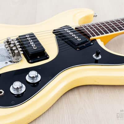 1970s Mosrite Ventures Model “Avenger” Vintage Electric Guitar White w/ Moseley Vibrato, Firstman Japan image 6